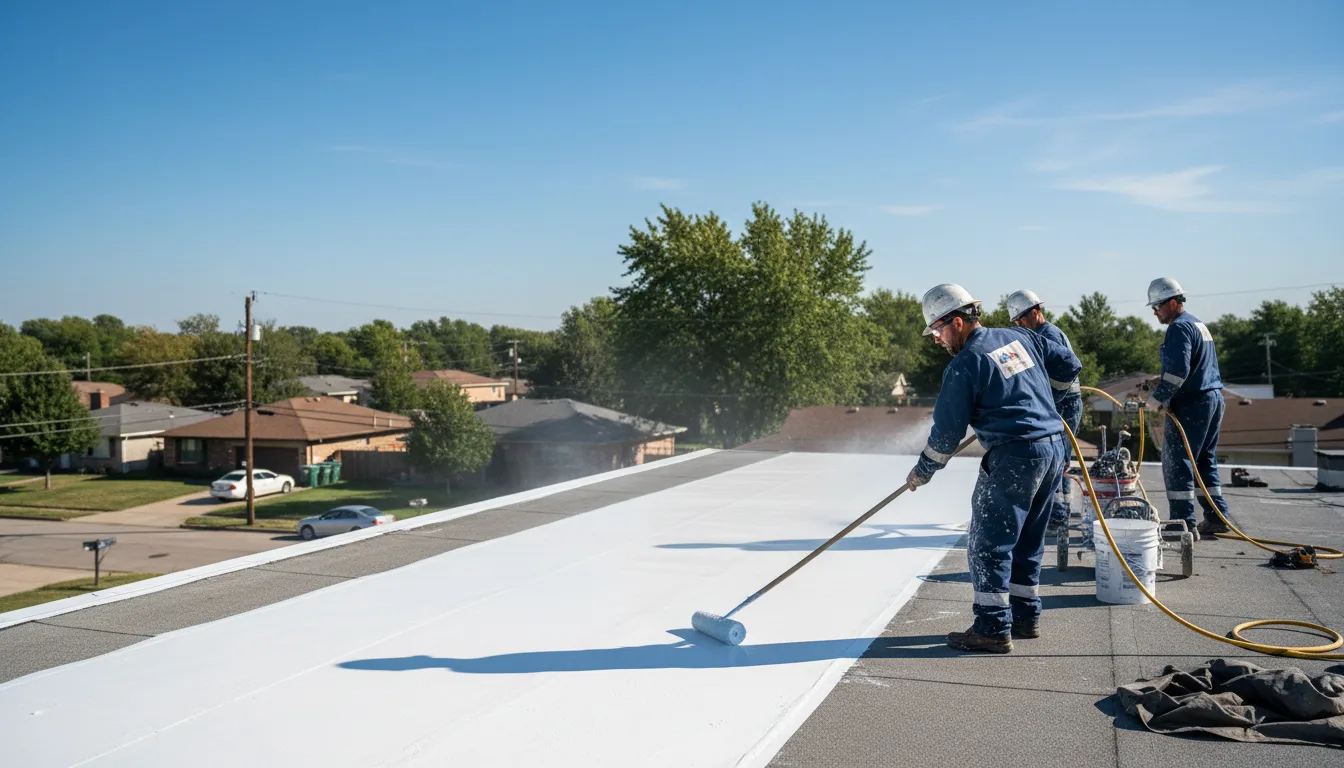 Commercial roof coating in Forestburg, TX near me